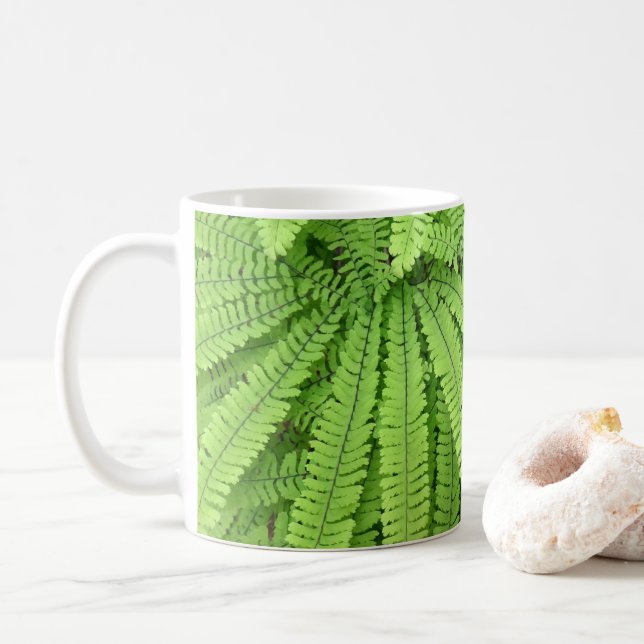 Five Finger Maidenhair Fern Coffee Mug (With Donut)