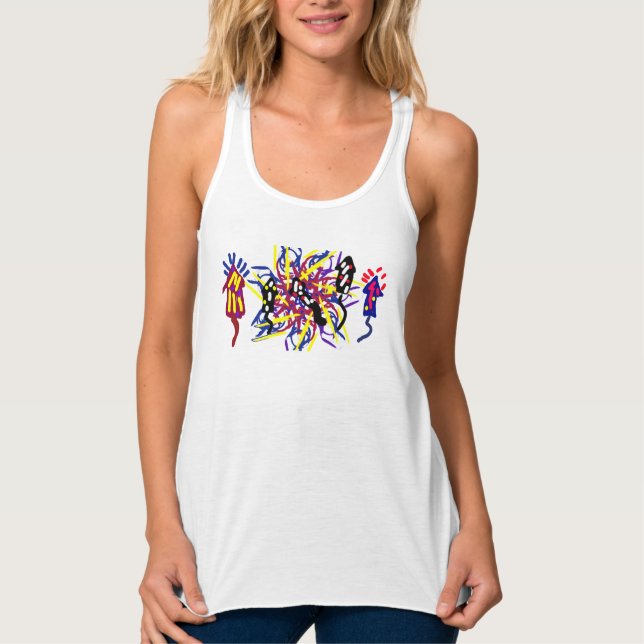 Five fireworks fun  singlet (Front)
