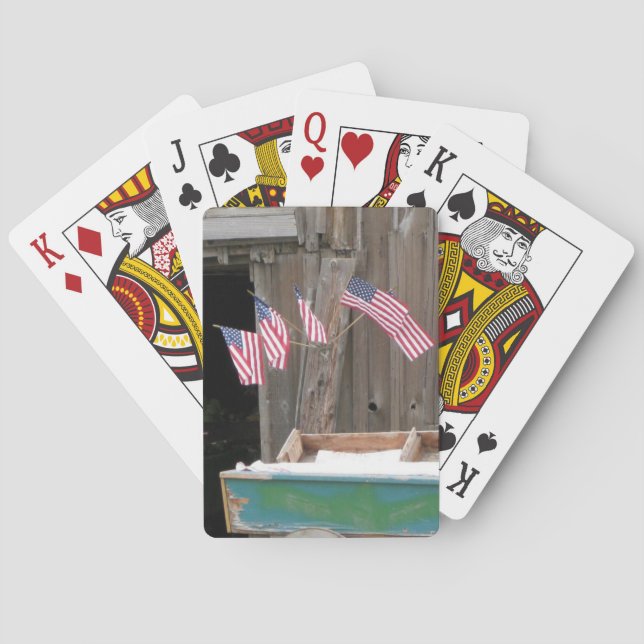 Five Flags and Barn Playing Cards (Back)