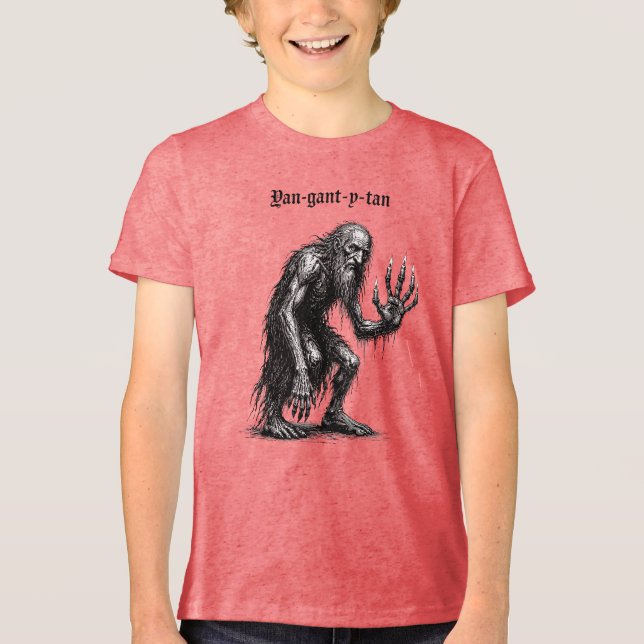 Five Flames of Yan-gant-y-tan Tri-Blend Shirt (Front)