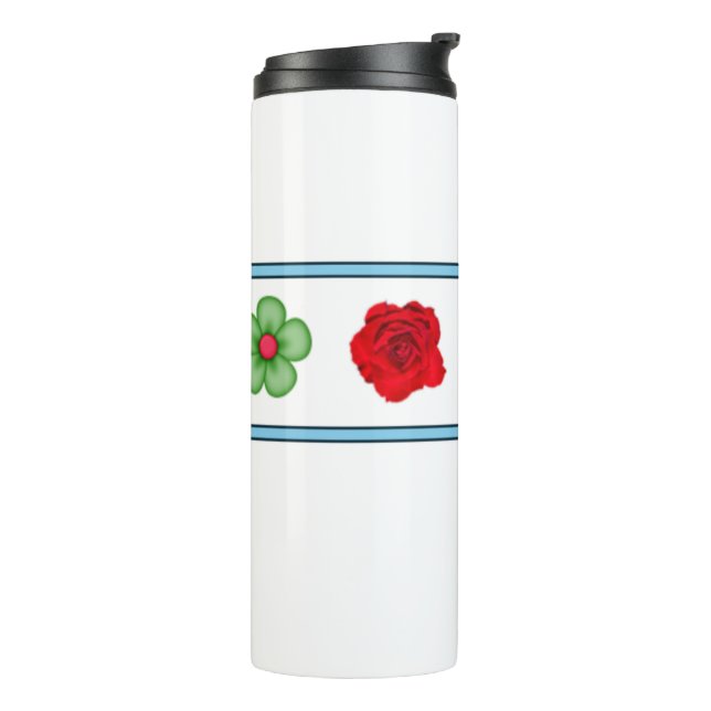 Five Flowers Thermal Tumbler (Rotated Left)