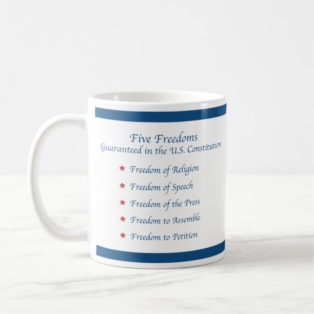 Five Freedoms Coffee Mug (Left)
