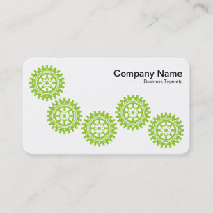 Five Gears II - Martian Green and White Business Card