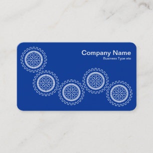 Five Gears - Navy Blue - Grey Back Business Card