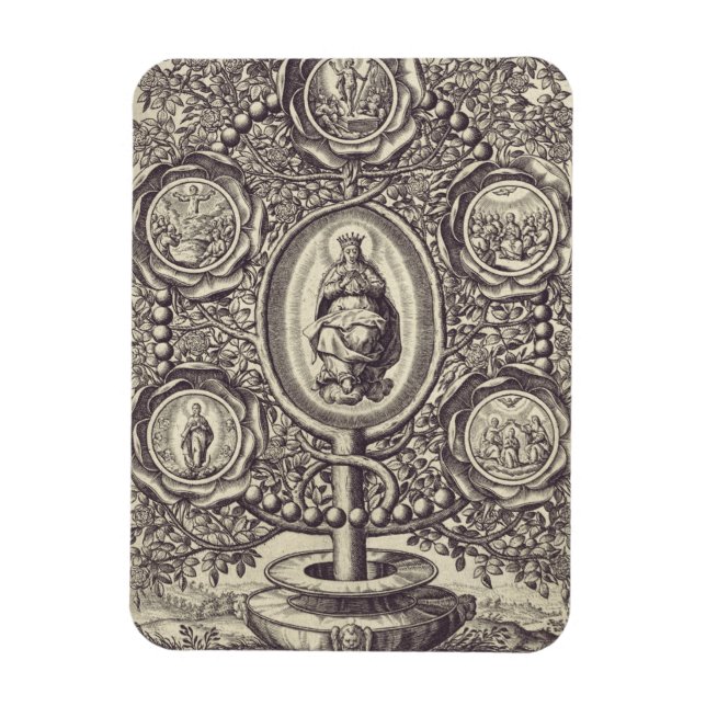 Five glorious mysteries magnet (Vertical)