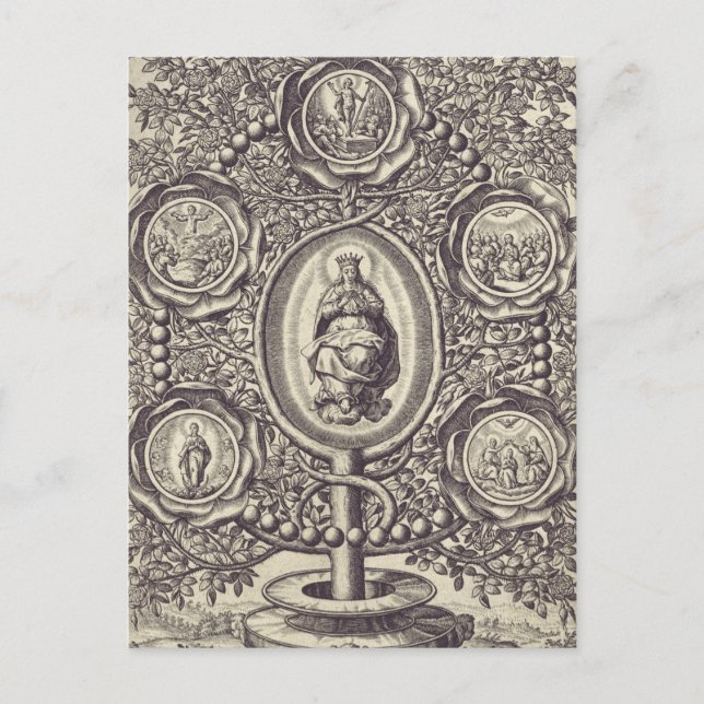 Five glorious mysteries postcard (Front)
