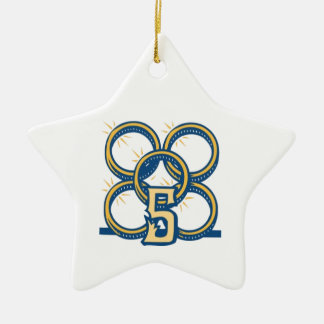 Five Gold Rings! Ceramic Tree Decoration
