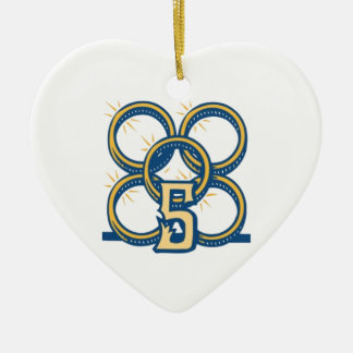 Five Gold Rings! Ceramic Tree Decoration