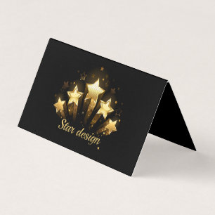 Five gold stars on black