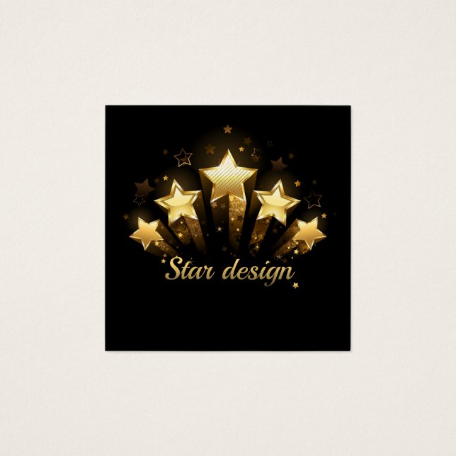 Five gold stars on black (Front)