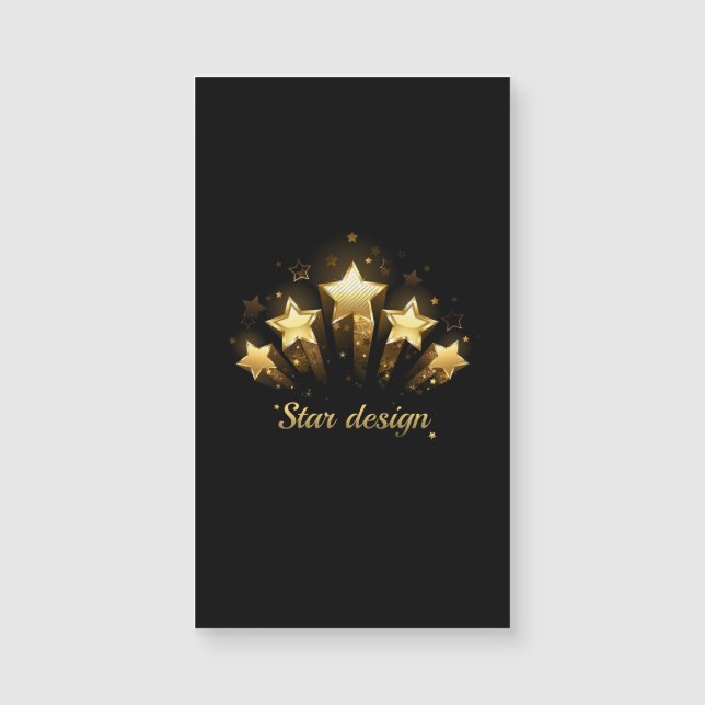 Five gold stars on black (Front)