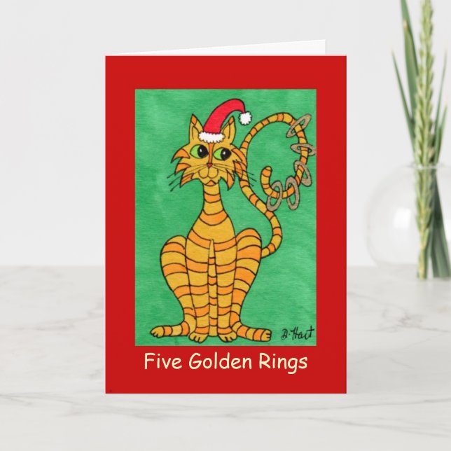 Five Golden Rings Holiday Card (Front)