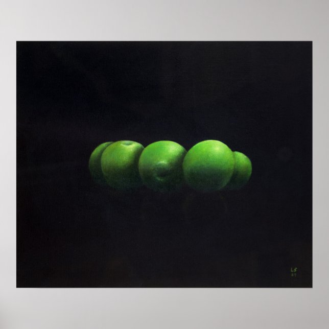 Five Green Apples Poster (Front)