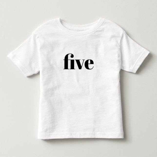 Five - Happy Birthday Shirt for Kids (Front)