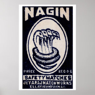 Five Headed Snake - Matchbox Print - Aesthetic