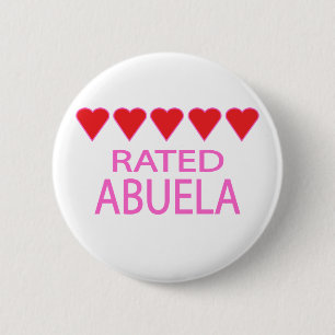 Five Heart Abuela 6 Cm Round Badge