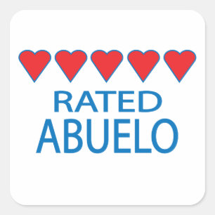 Five Heart Abuelo Square Sticker