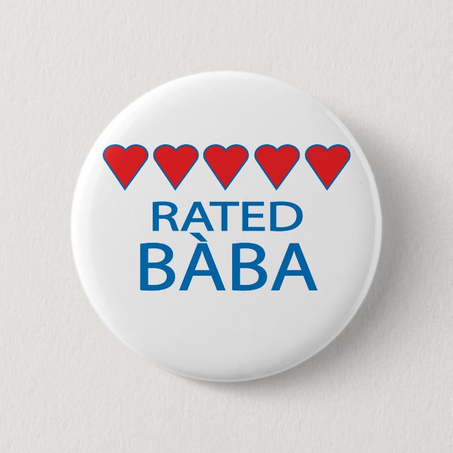 Five Heart Bàba 6 Cm Round Badge (Front)