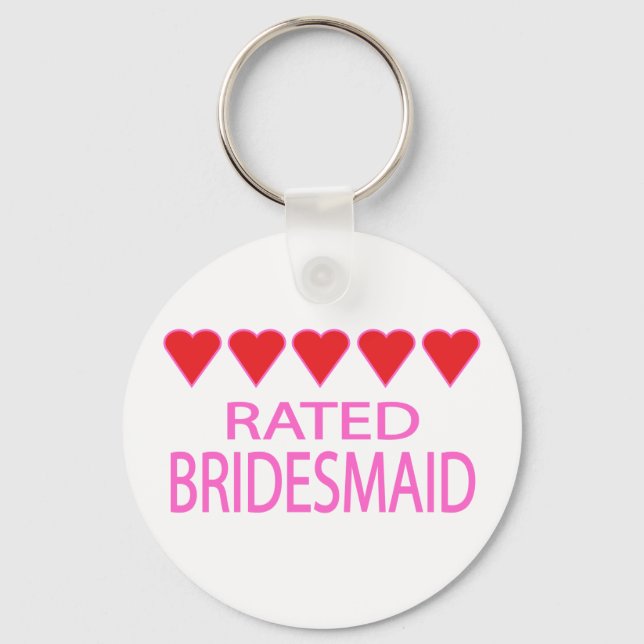 Five Heart Bridesmaid Key Ring (Front)