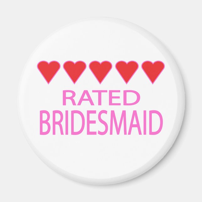 Five Heart Bridesmaid Magnet (Front)