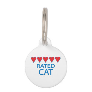 Five Heart Cat Pet Tag