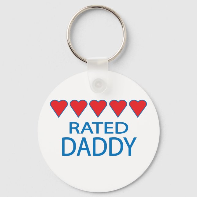 Five Heart Daddy Key Ring (Front)