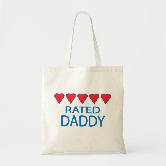 Five Heart Daddy Tote Bag (Front)
