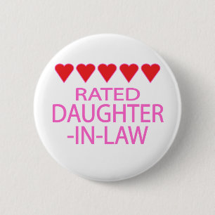 Five Heart Daughter-In-Law 6 Cm Round Badge