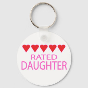 Five Heart Daughter Key Ring