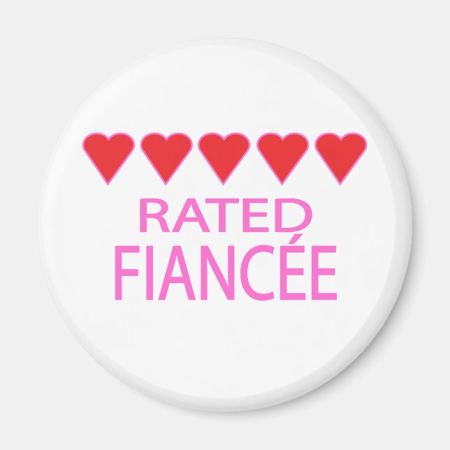 Five Heart Fiancée Magnet (Front)