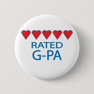 Five Heart G-Pa 6 Cm Round Badge