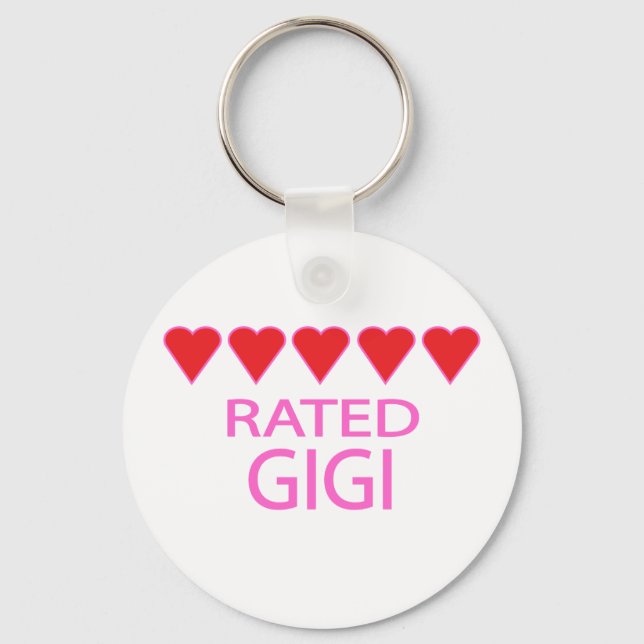 Five Heart Gigi Key Ring (Front)