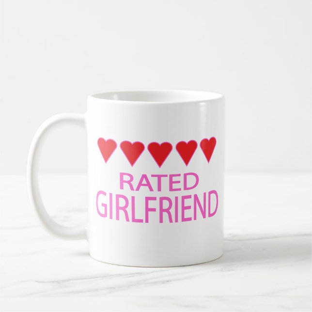 Five Heart Girlfriend Coffee Mug (Left)