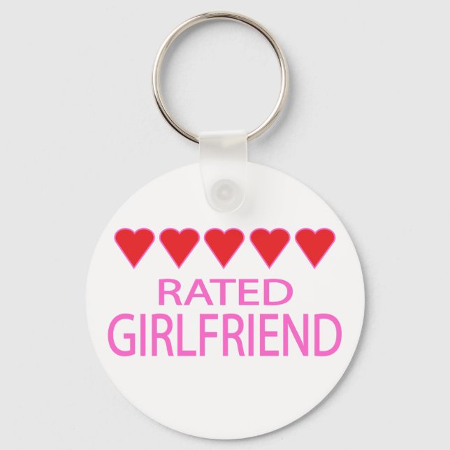 Five Heart Girlfriend Key Ring (Front)