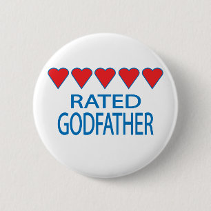 Five Heart Godfather 6 Cm Round Badge