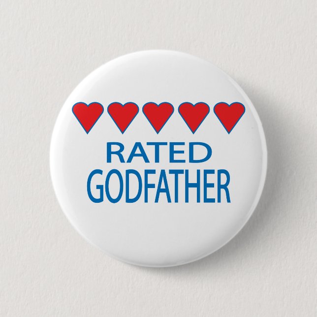 Five Heart Godfather 6 Cm Round Badge (Front)