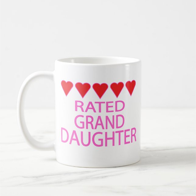 Five Heart Granddaughter Coffee Mug (Left)