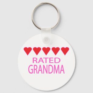 Five Heart Grandma Key Ring