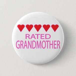 Five Heart Grandmother 6 Cm Round Badge