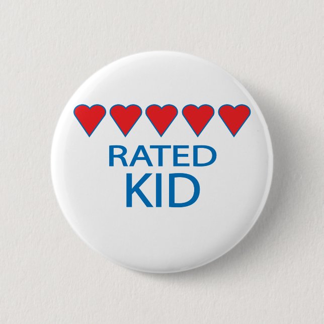 Five Heart Kid 6 Cm Round Badge (Front)