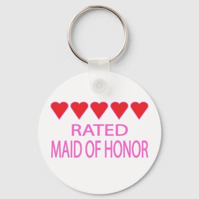 Five Heart Maid of Honour Key Ring (Front)
