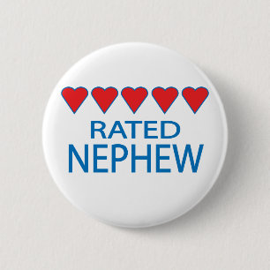 Five Heart Nephew 6 Cm Round Badge
