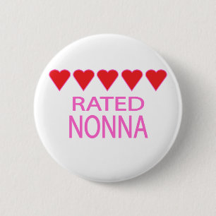 Five Heart Nonna 6 Cm Round Badge
