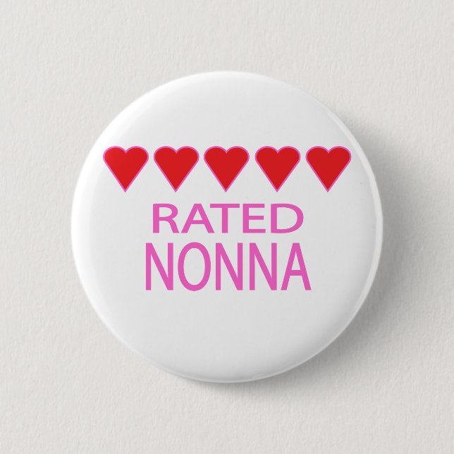 Five Heart Nonna 6 Cm Round Badge (Front)