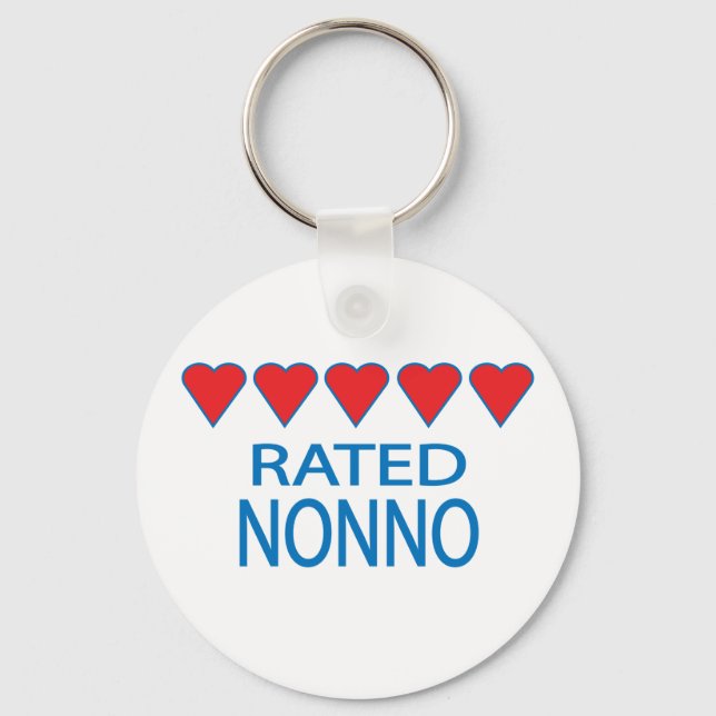 Five Heart Nonno Key Ring (Front)