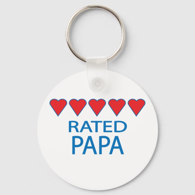 Five Heart Papa Key Ring (Front)
