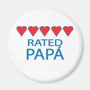 Five Heart Papá Magnet