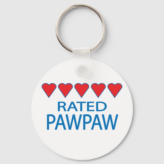 Five Heart PawPaw Key Ring (Front)