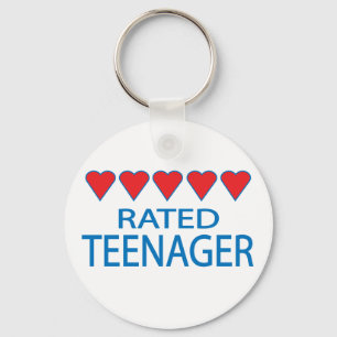 Five Heart Teenager Key Ring