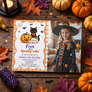 Five is a Spooky Halloween 5th Birthday Invitation